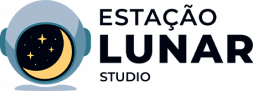 Logotipo Estação Lunar Studio - Fundo Claro